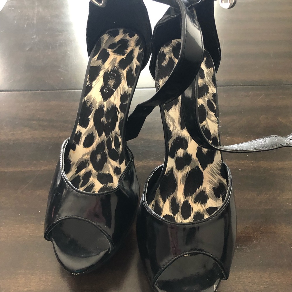 Black platform heels